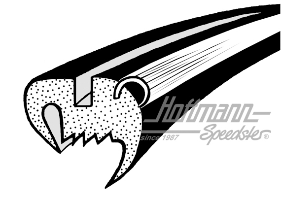 Joint de pare-brise, Cabriolet, 8.57-7.64 |  | 020-4820