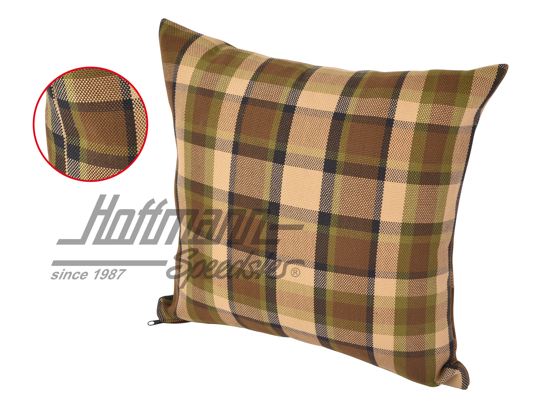Coussin, Westfalia, marron/beige, 39x39cm |  | 098-1310-53