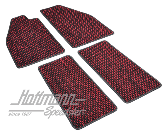 Tapis de sol, en coco, -.57, rouges/noirs | ZVW 2RD | 020-5381-07