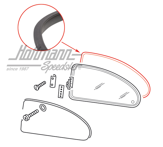 Joint, autour pop-out, arrière, -7.64 | 113 847 135 | 020-2258-18