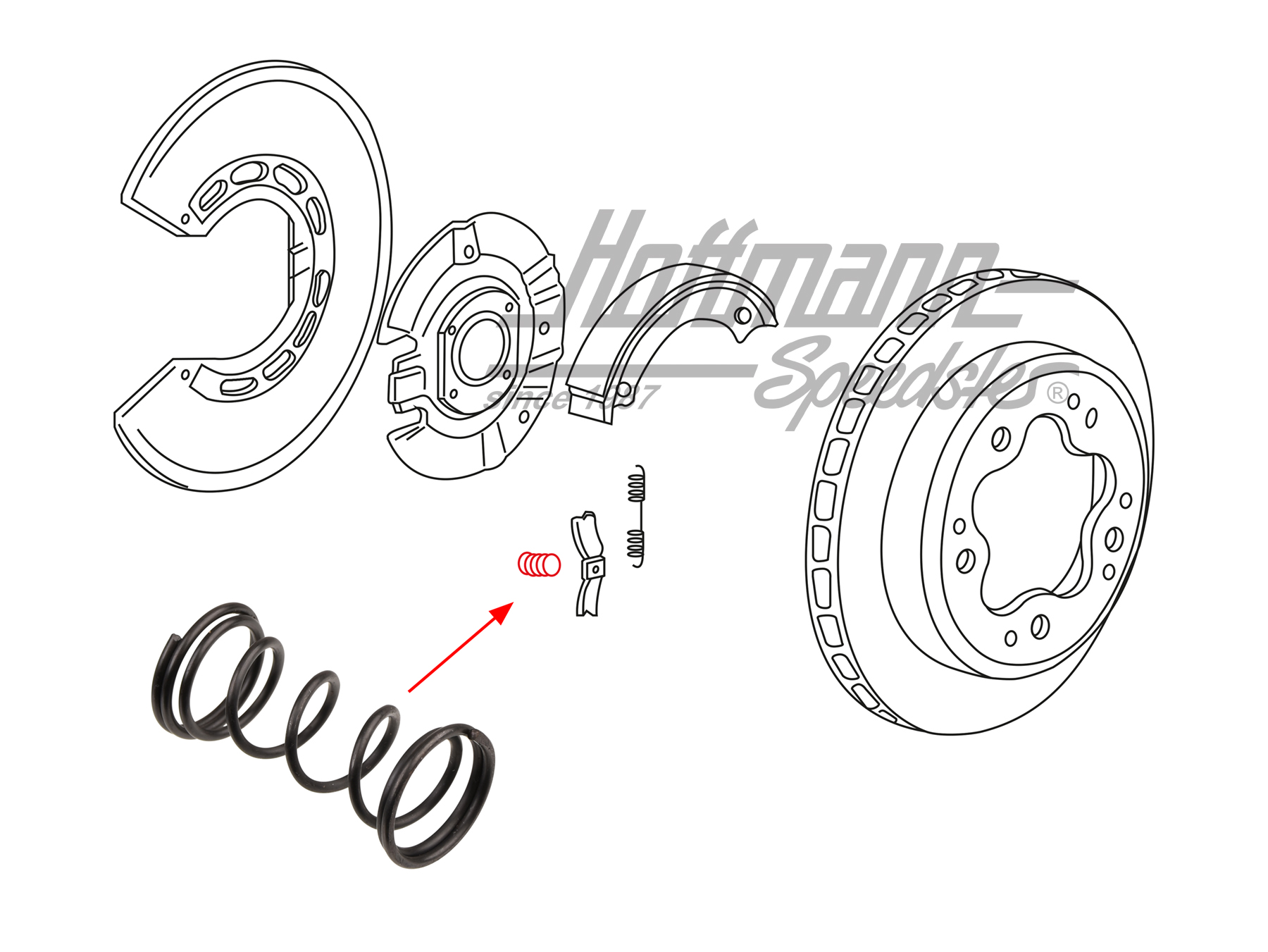 Ressort de pression, étrier d'écartement, mâchoires de frein
, 65-89 | 901 352 953 12 | 522-1430-25