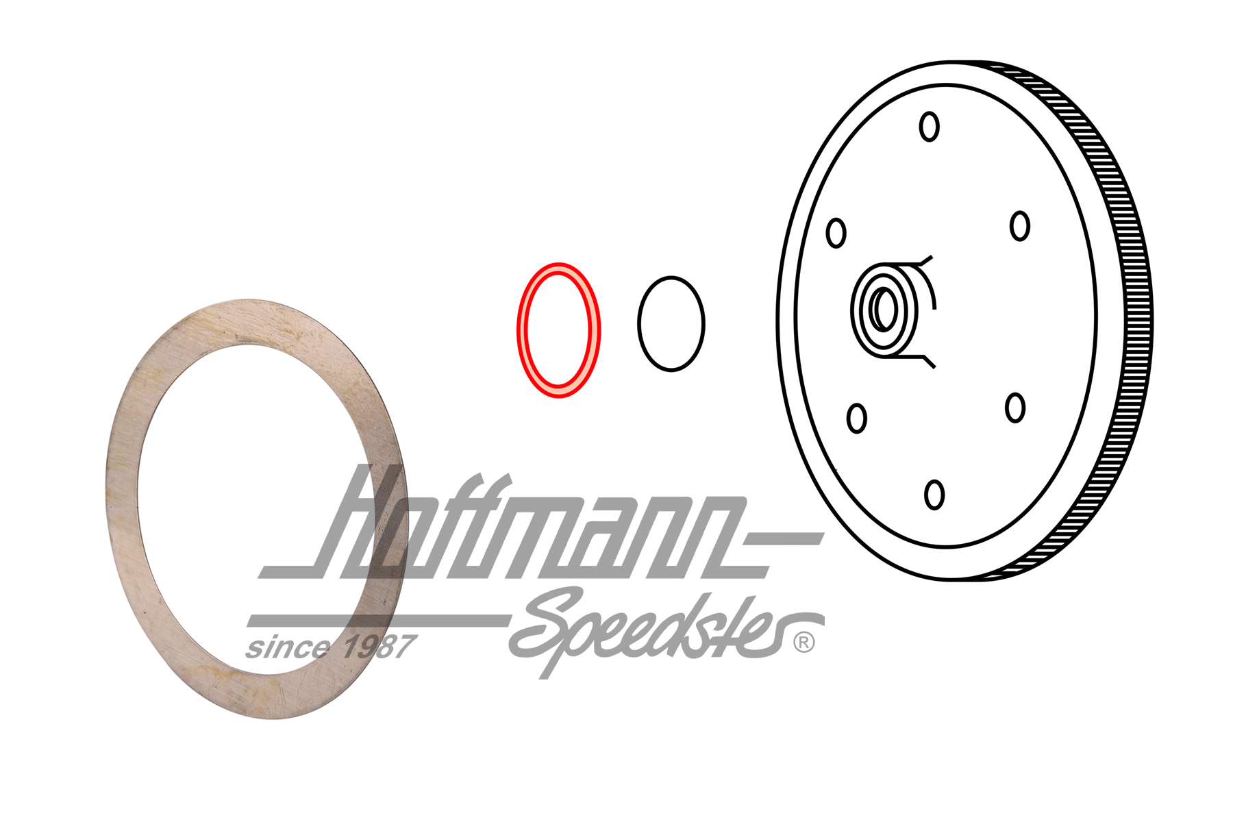 Rondelle, volant moteur, 0.30mm, -3.66 | 113 105 283 | 010-0138-30