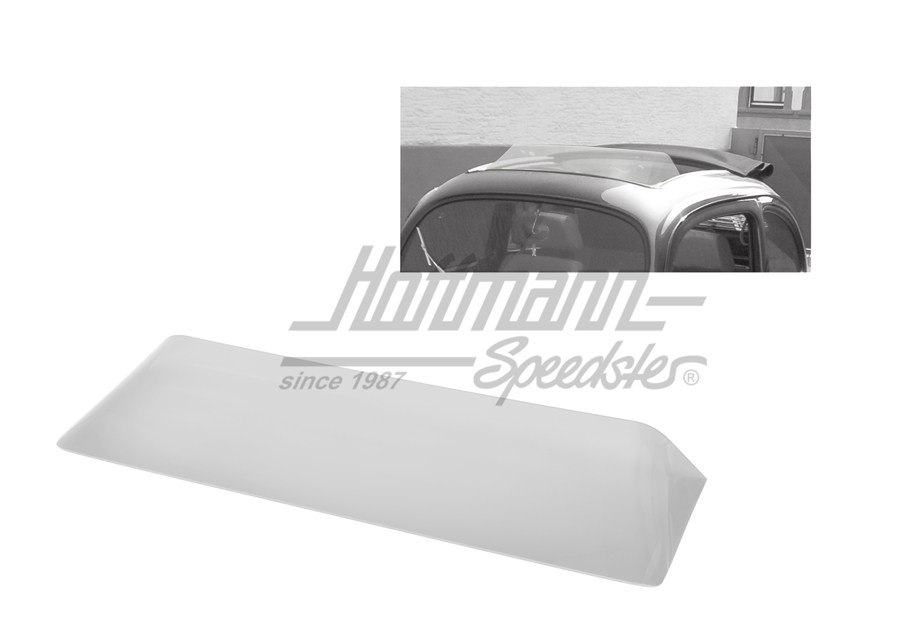 Déflecteur de vent, toit pliant, transparent | 0390 | 055-7188-52