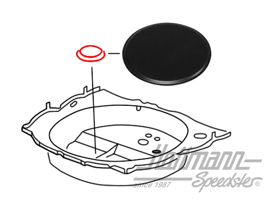 Chapeau de fermeture, bac roue de secours, Ø136mm | 411 803 595 | 020-5297-05