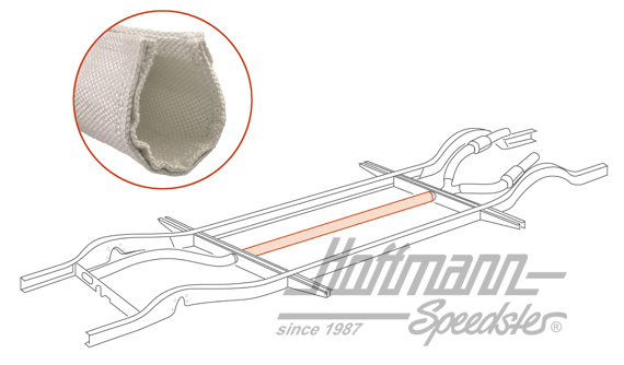 Isolation, tube de chauffage,
 au milieu, Bus T1/T2 | 211 255 723 B | 087-3004