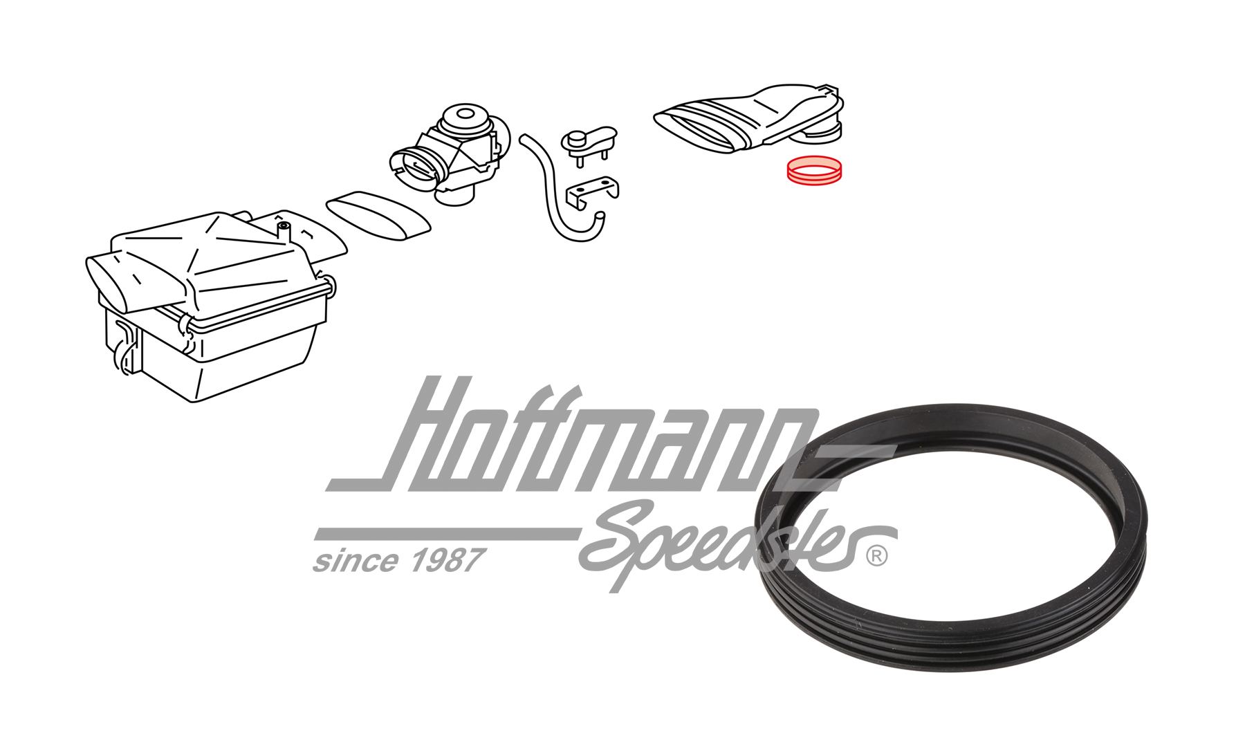 Joint annulaire, carburateur/boîtier de filtre à air | 021 129 625 B | 092-0855-18