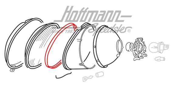 Joint, verre de phare / réflecteur, -67 | 111 941 119 | 020-4991