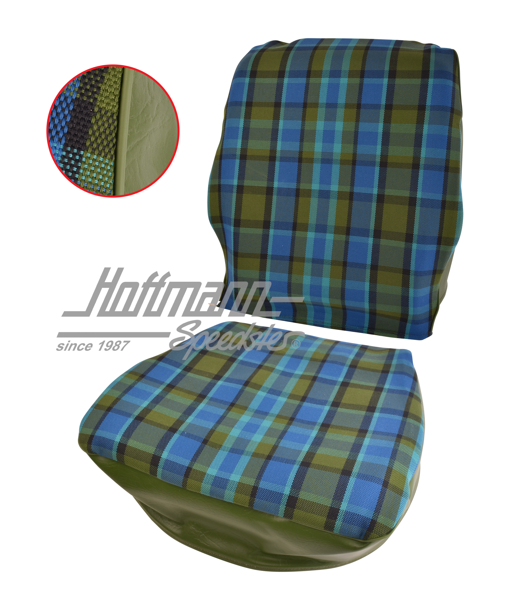 Housse de siège, Westfalia, bleu/vert, 74-79 |  | 098-1272-50