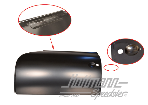 Tôle extérieure de porte, cpl., 356 A/C, gauche, Top-Qualité | PCG 531 003 05 | 510-0301-20