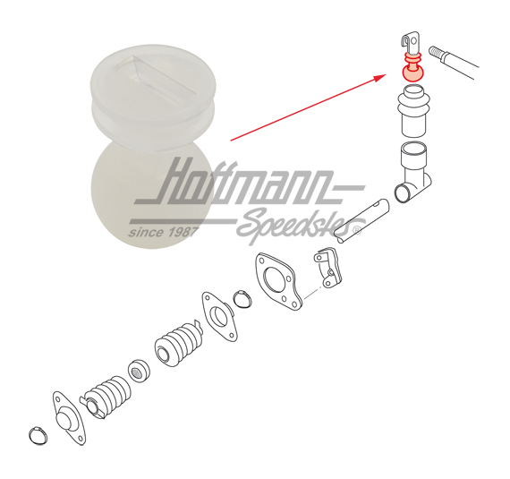 Balle plastique, arrière au boîte, Bus T3 | 251 711 131 C | 315-1528