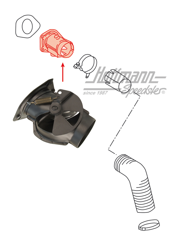 Boîte de volets de chauffage, 65-89, gauche                                                         
