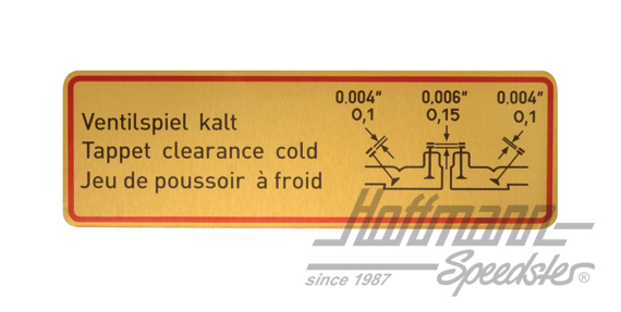 Autocollant, jeu de poussoir à froid, 356 C, S90 | NLA 70101500 | 510-7950