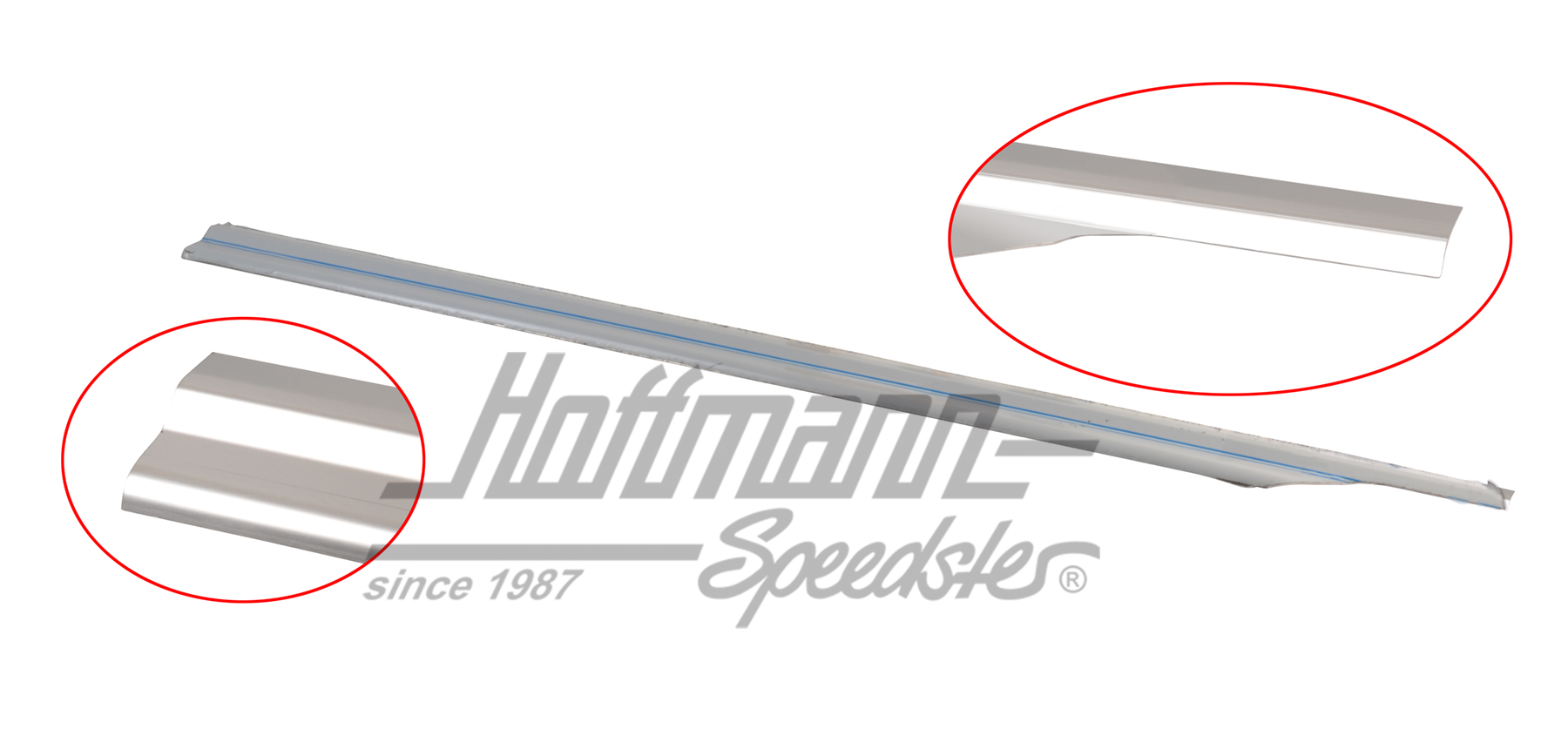 Moulures seuil de porte, porte coulissante, inox | 221 853 558 | 097-8480