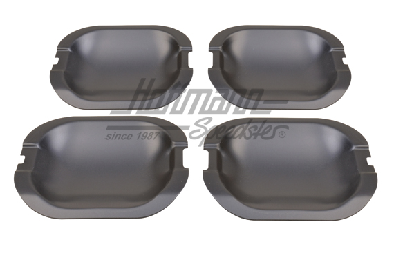 Coquilles de poigées de porte, alu, noir, Golf 3, 4-portes | 50032 | 200-6653