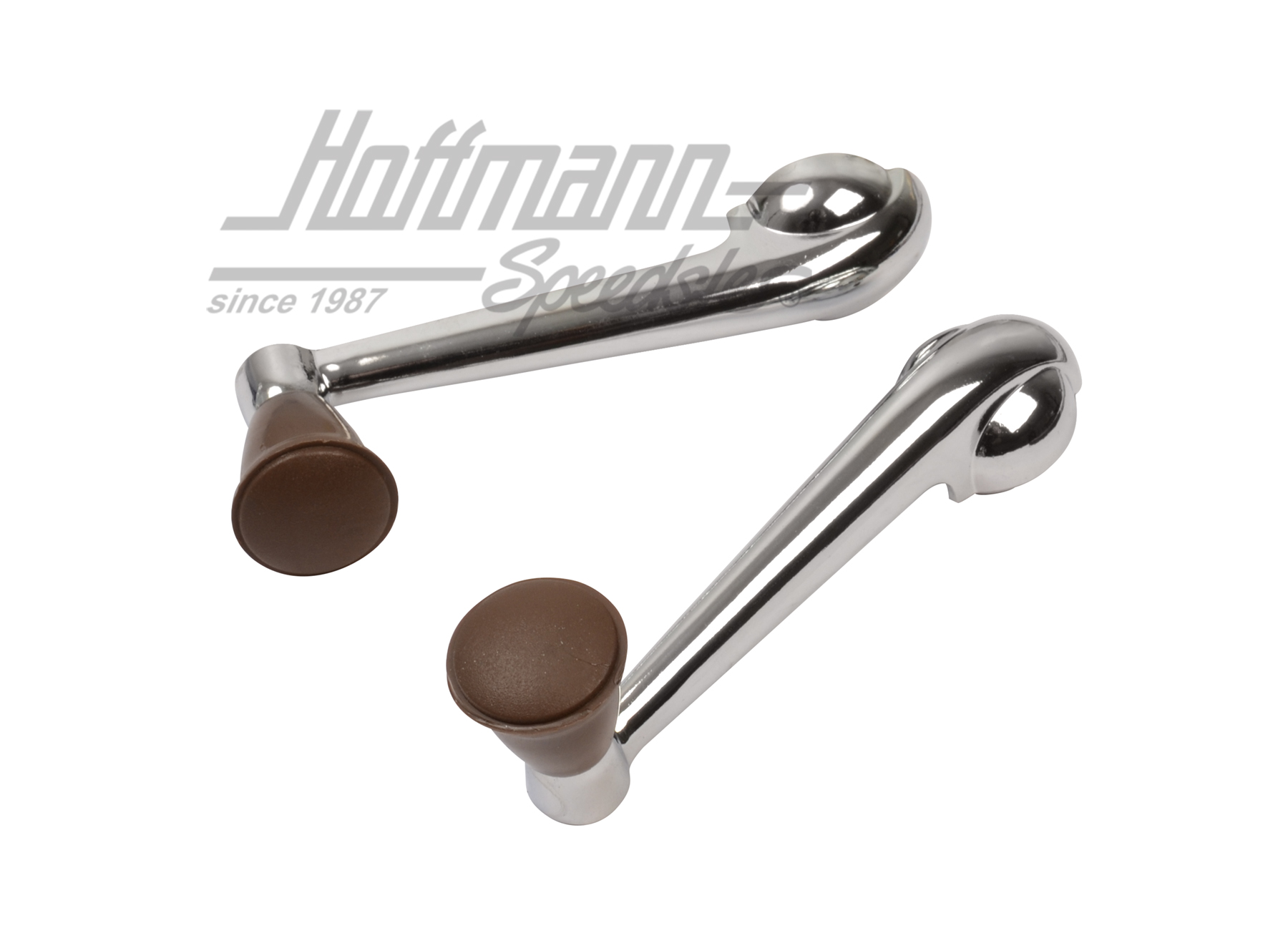 Manivelle de vitre, standard, chromée/brune                                                         