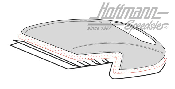 Matelassure de capote, Karmann Ghia, 12.68-7.74 |  | 060-4026-04