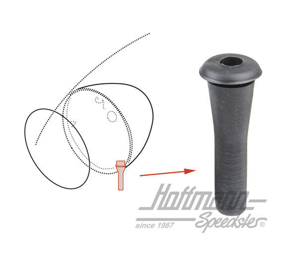 Tuyau de vidange, boîtier de phare | 111 941 187 | 020-4985