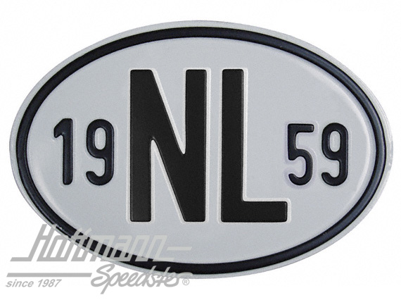 Plaque de nationalité "NL", alu, avec année "1959" |  | 020-2391-59