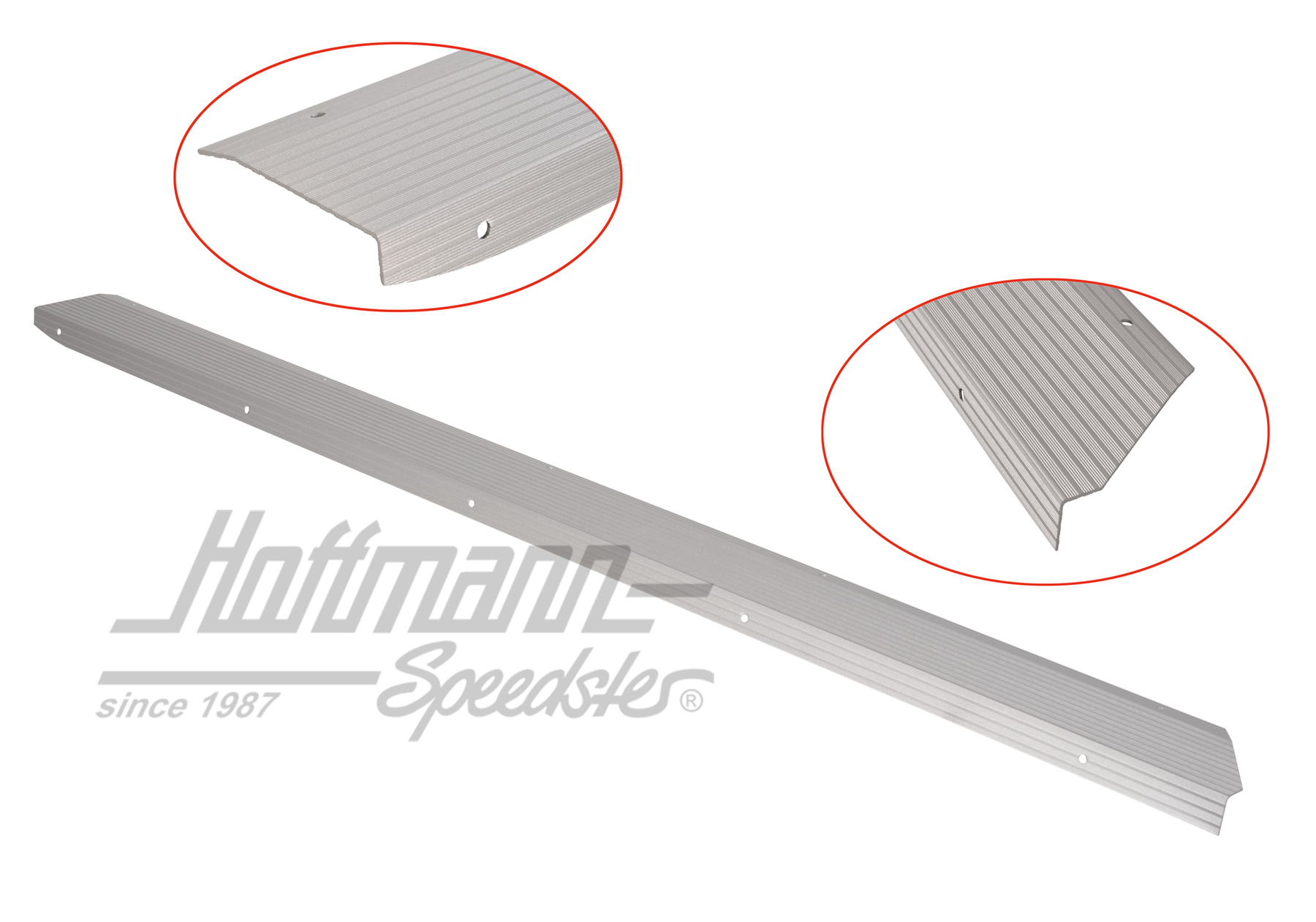 Couvre de bas de marche, alu, 911, 65-73, droite | 901 551 116 50 | 512-0104-02