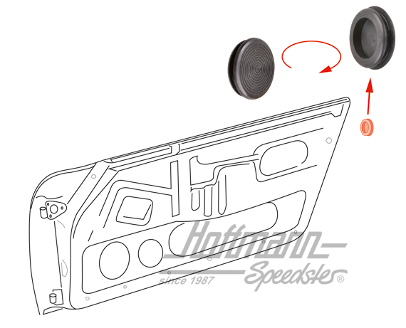 Bouchon d'étanchéité, porte, 911/912 (ancienne forme)                                               