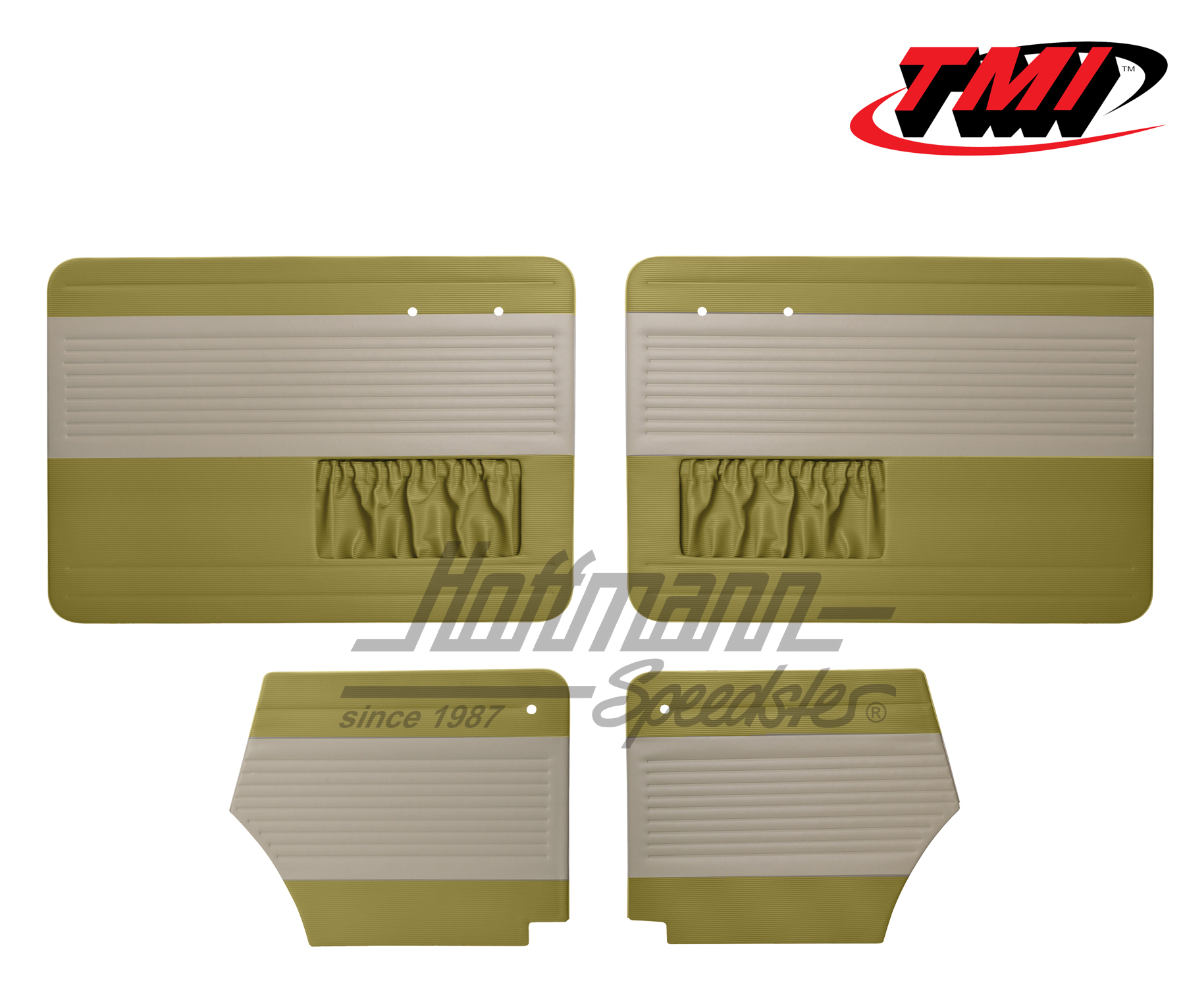 Panneaux de portes, Cox Cabriolet, 55-64, blanc cassé/vert vieux | 19-1327-25-15 | 055-7554-08