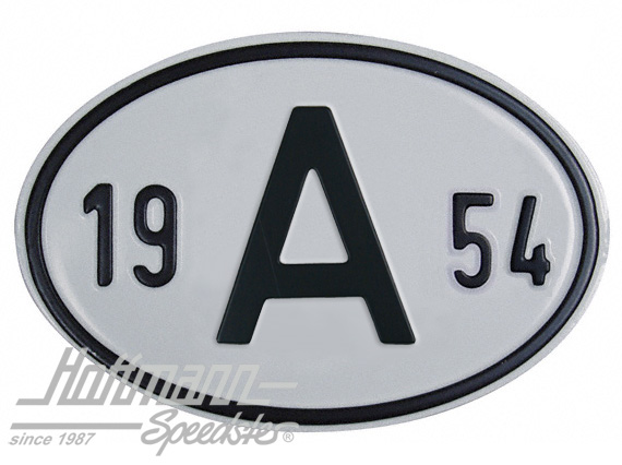 Plaque de nationalité "A", alu, avec année "1954" |  | 020-2398-54
