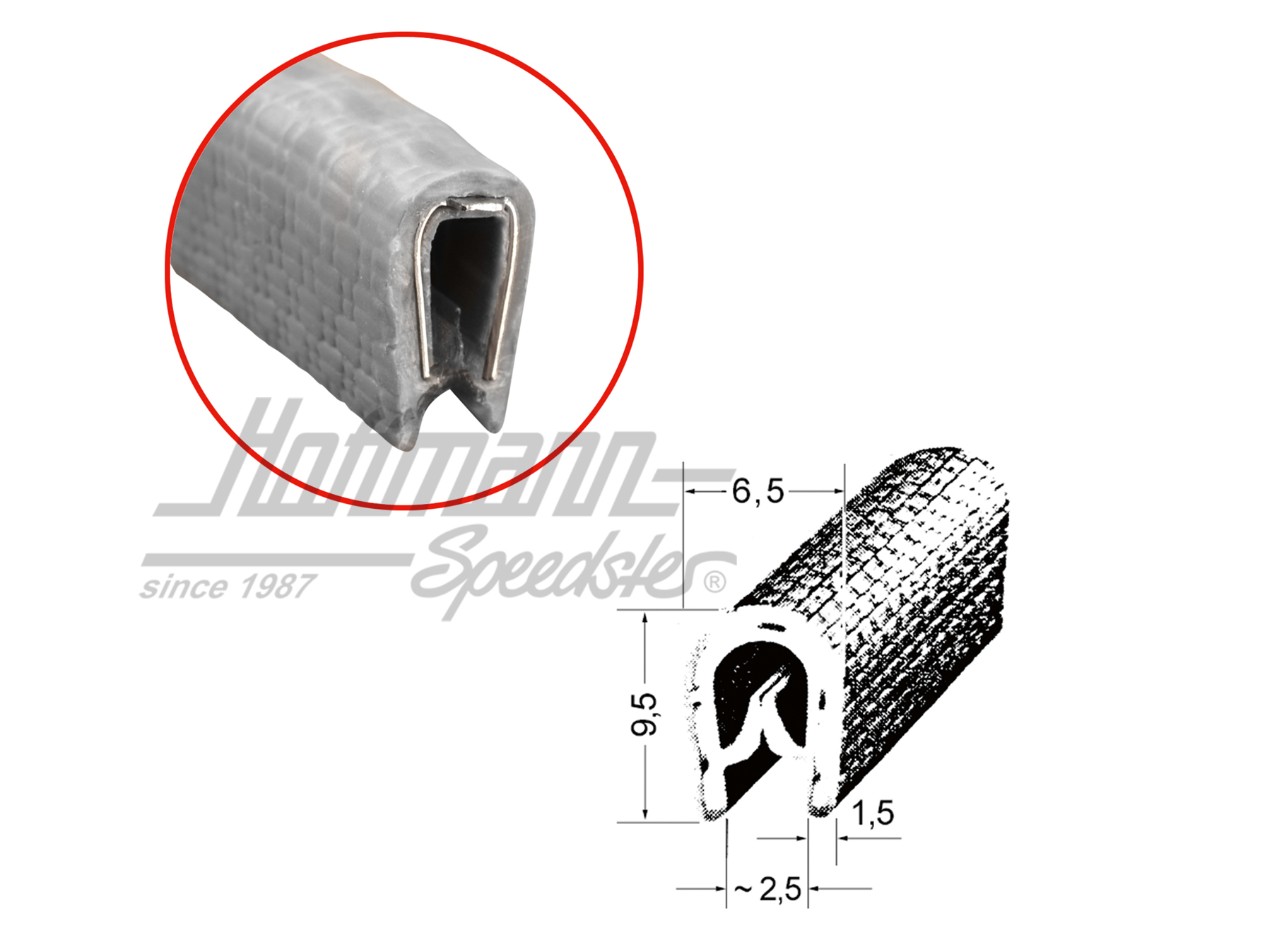 Profil de protection de bords, petit, gris argent | --- --- --- | 020-5246-20