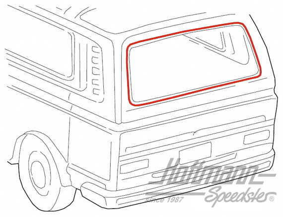 Joint de lunette arrière, Bus T3, avec rainure | 255 845 521 | 350-5706