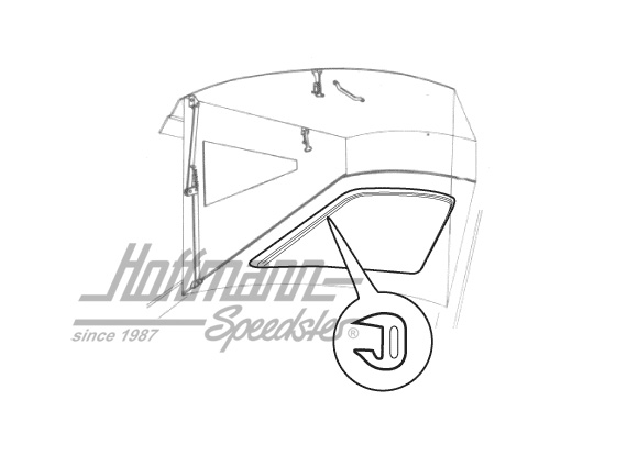 Bourrelet, gris, lucarne, WESTFALIA, 67-73 | 231 068 001 A | 090-6070