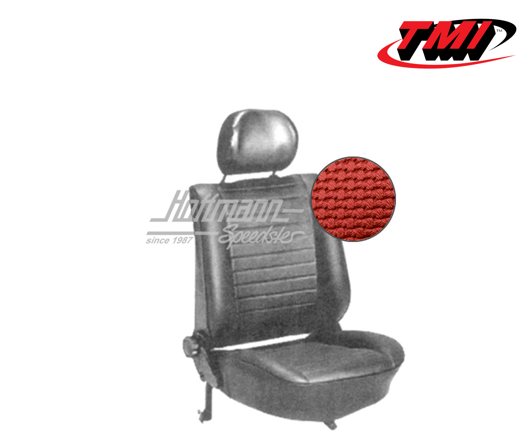 Housses de sièges, Berline, 8.76-, tissu natté, rouges | 43-1129-07 | 055-5410