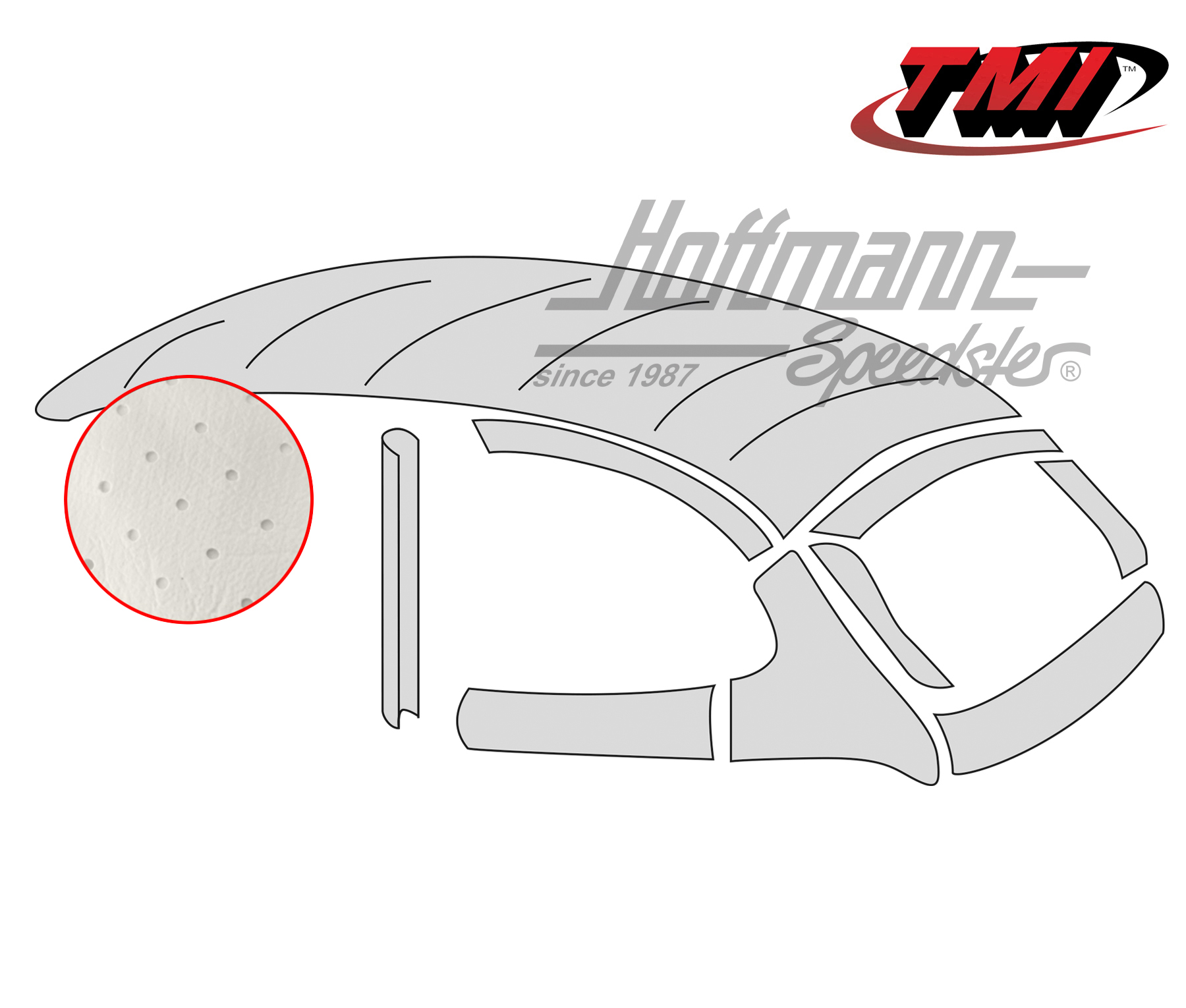 Ciel de toit, style origine, perforé, blanc cassé, 8.62-7.63 | 20-1117-44 | 055-7193-10