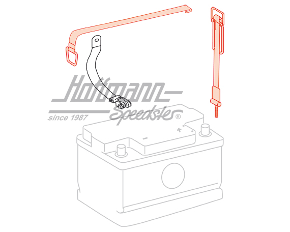 Bande de serrage de batterie, 911/912, inox                                                         