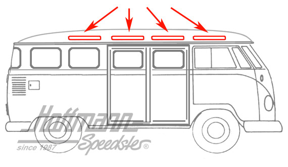 Joint, vitre de toit, Bus T1 | 241 845 621 | 089-0090