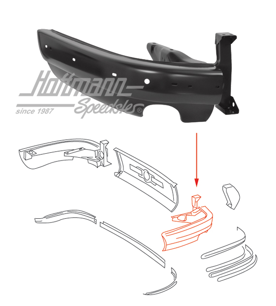 Bout de pare-chocs, arrière, 65-68, gauche | 901 505 021 20 | 510-9930-01