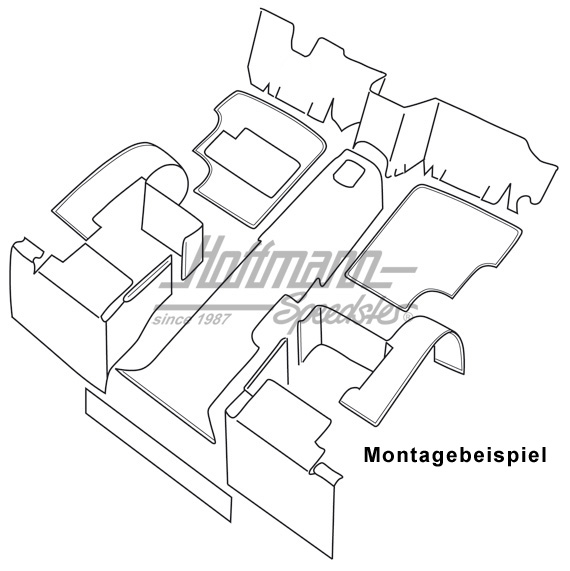 Kit moquettes, anthracite, Bus T3 WBX                                                               