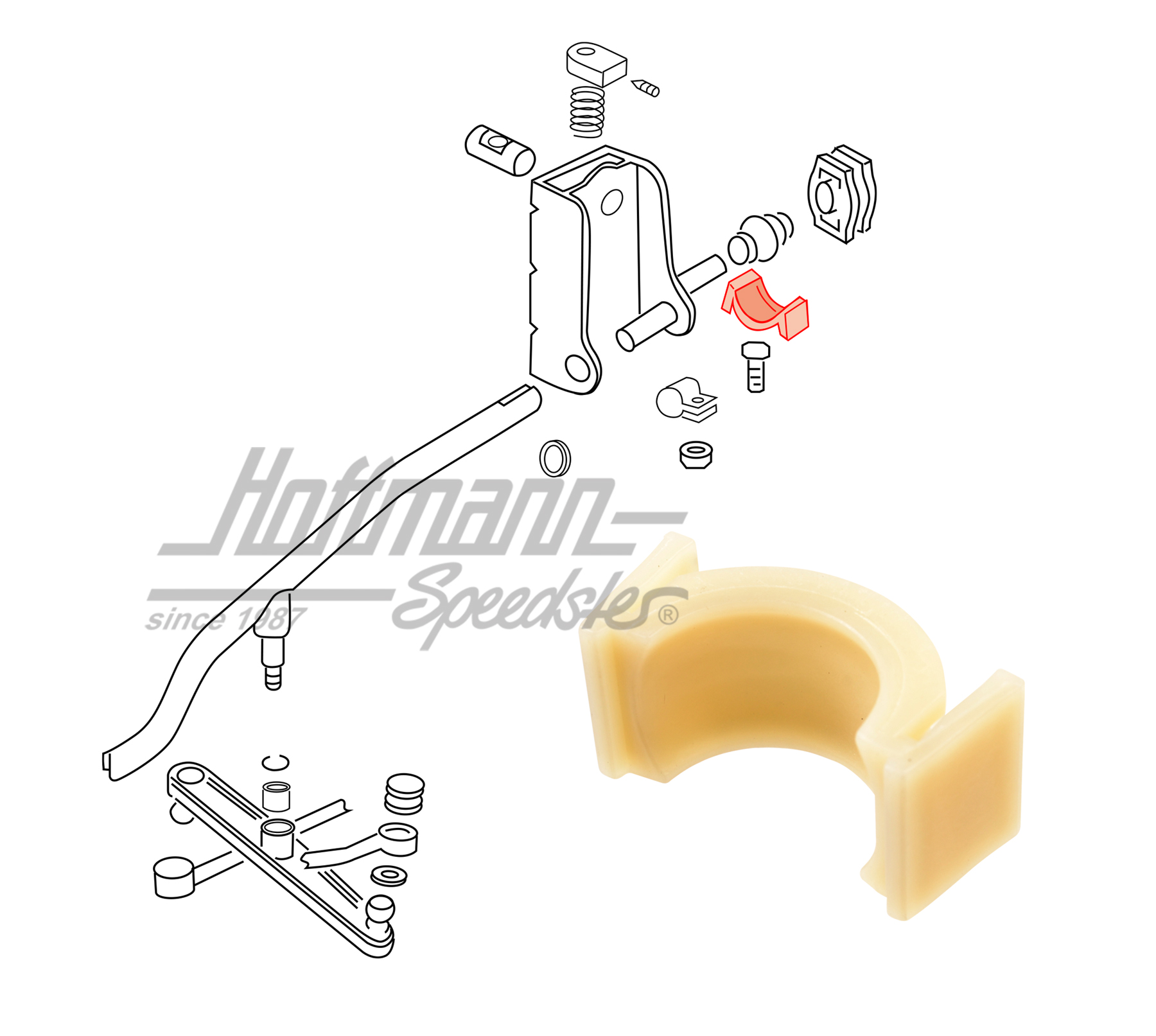 Coussinet de palier, palier, en haut, 9.90-7.95 | 701 711 699 | 407-2010-45