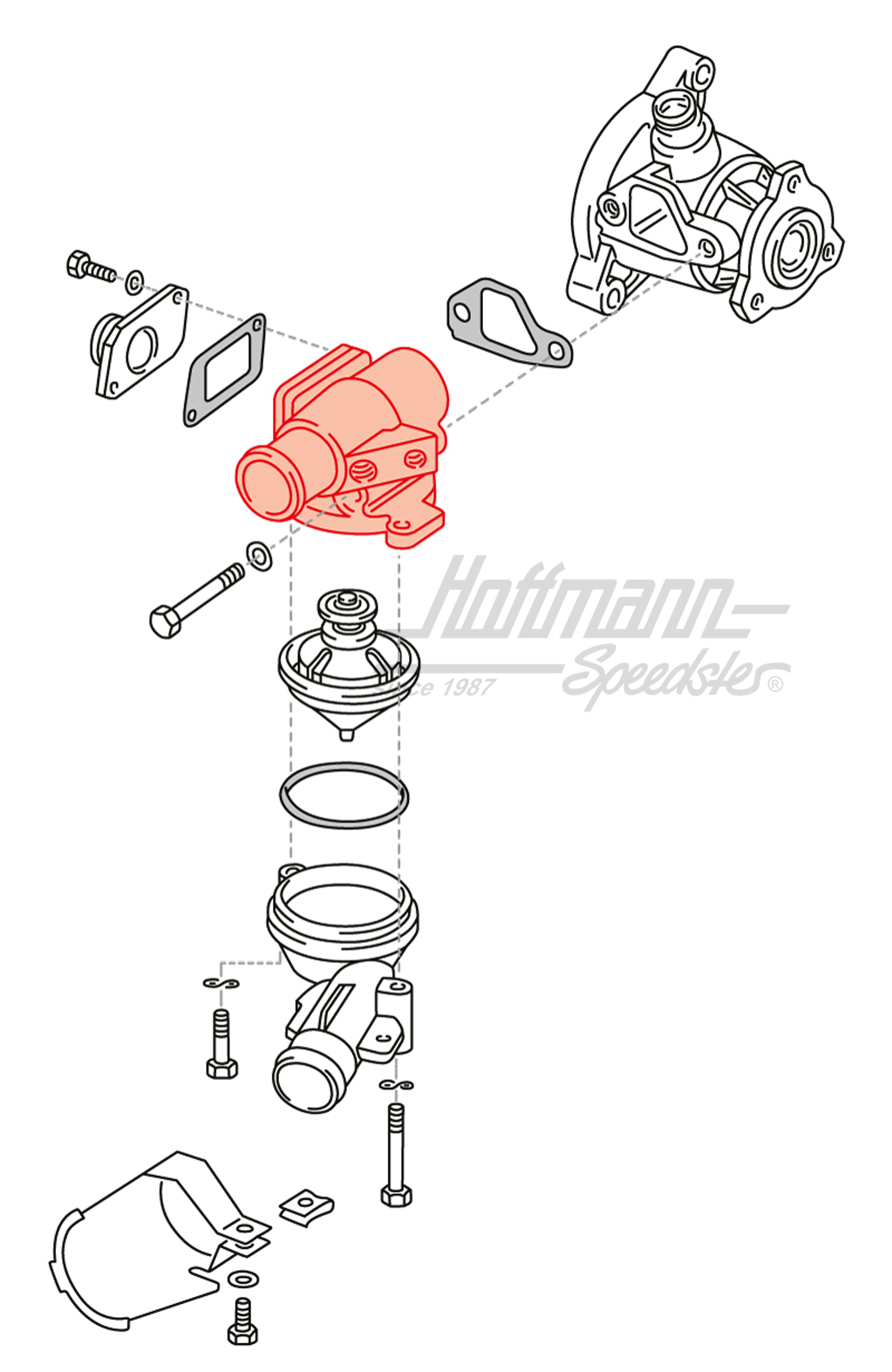 Boîtier du thermostat, WBX, 8.82-7.85                                                               