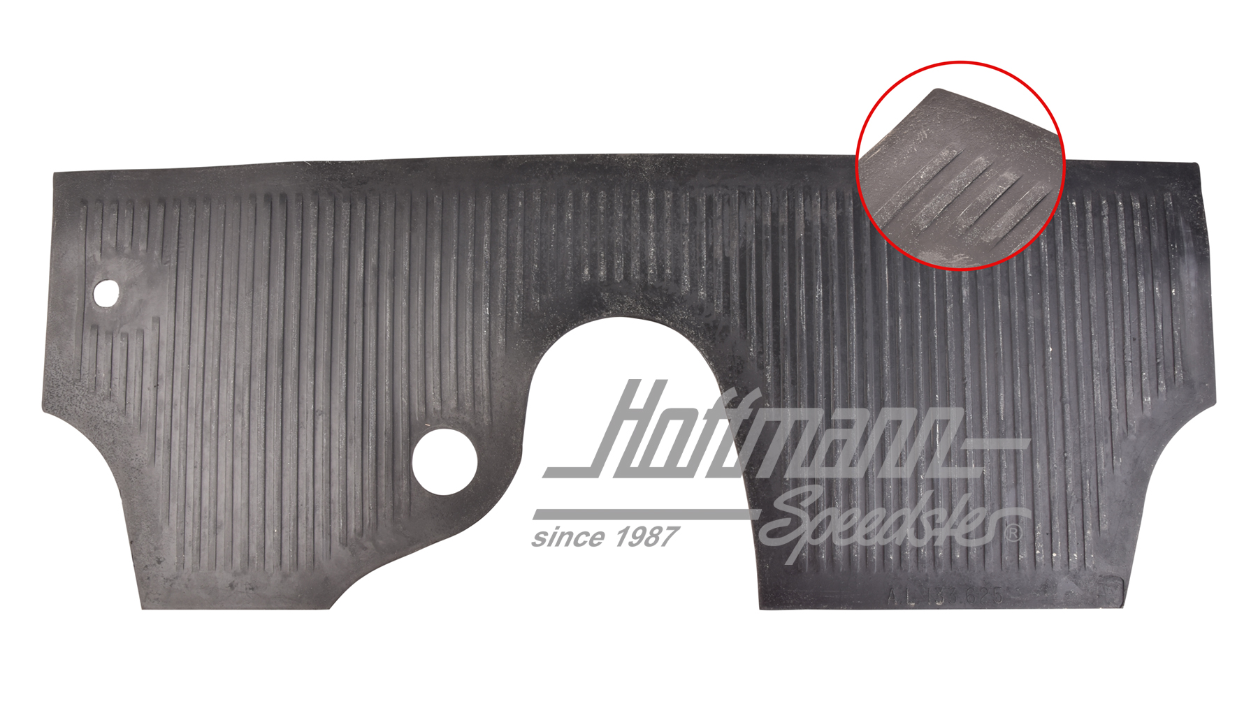 Tapis caoutchouc, cloison pédalier, -7.59, noir | 111 863 107 | 020-5451