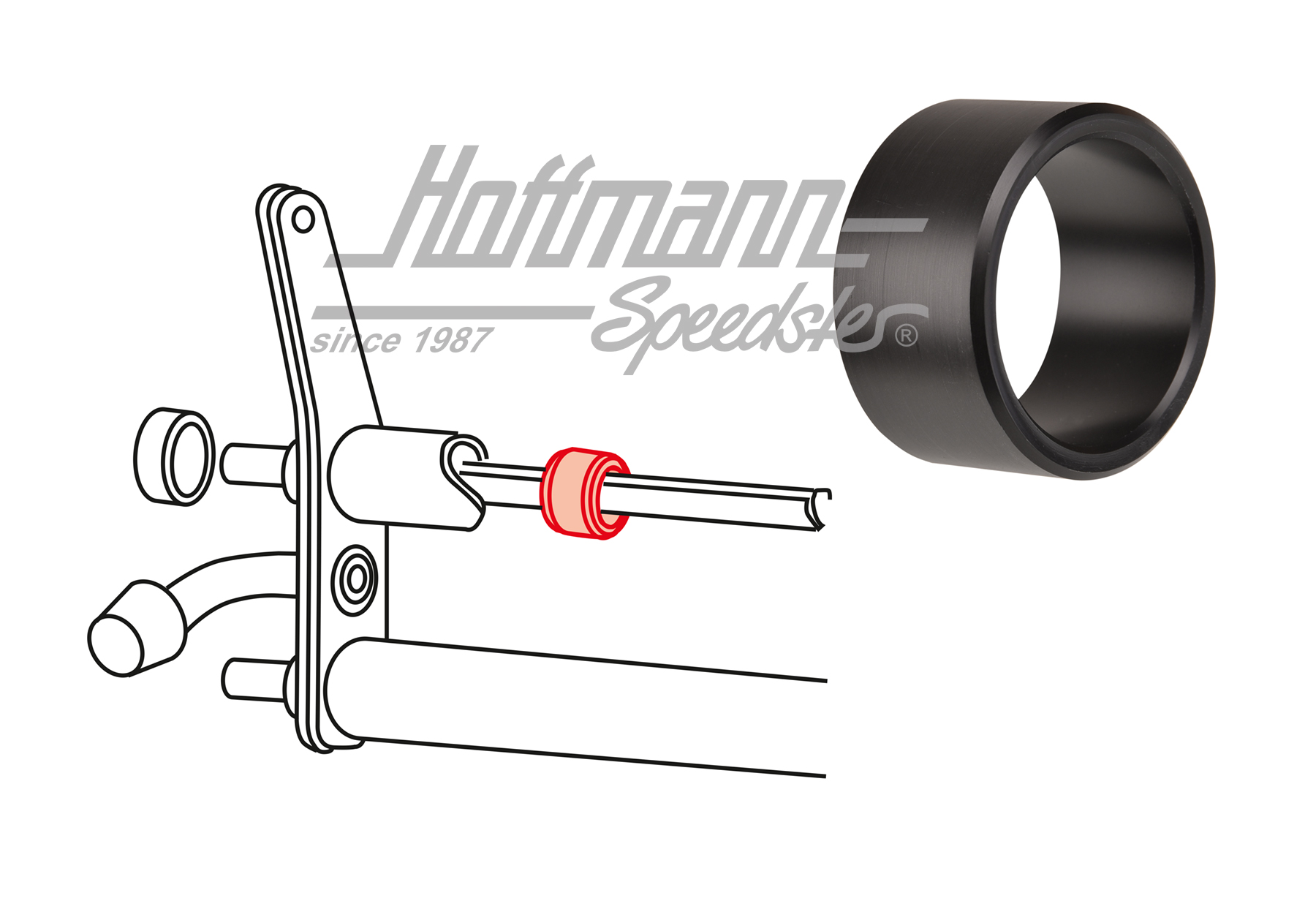 Douille, train avant, bras-support, plastique | 131 401 311 | 020-2511-03