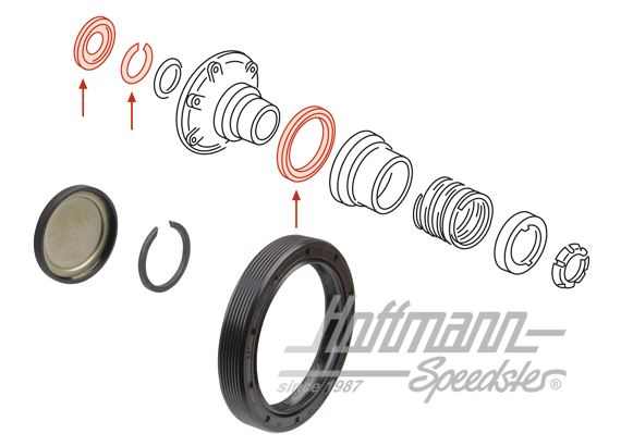 Jeu de joints, arbre de transmission, 1.6-1.8, 87-92                                                