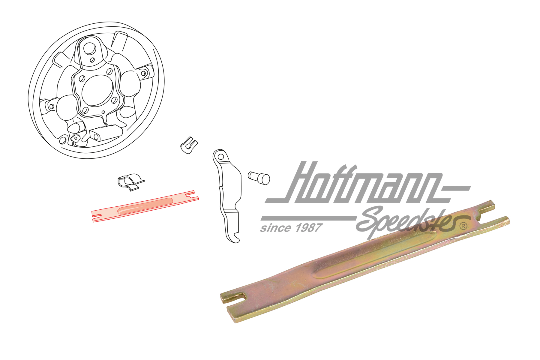 Tige de pression, 10.57, arrière, gauche/droite | 113 609 631 A | 020-4097