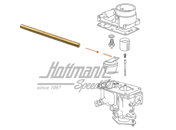 Axe de flotteur, 26VFI, 26VFIS,28PCI | 111 129 399 | 020-1322-20