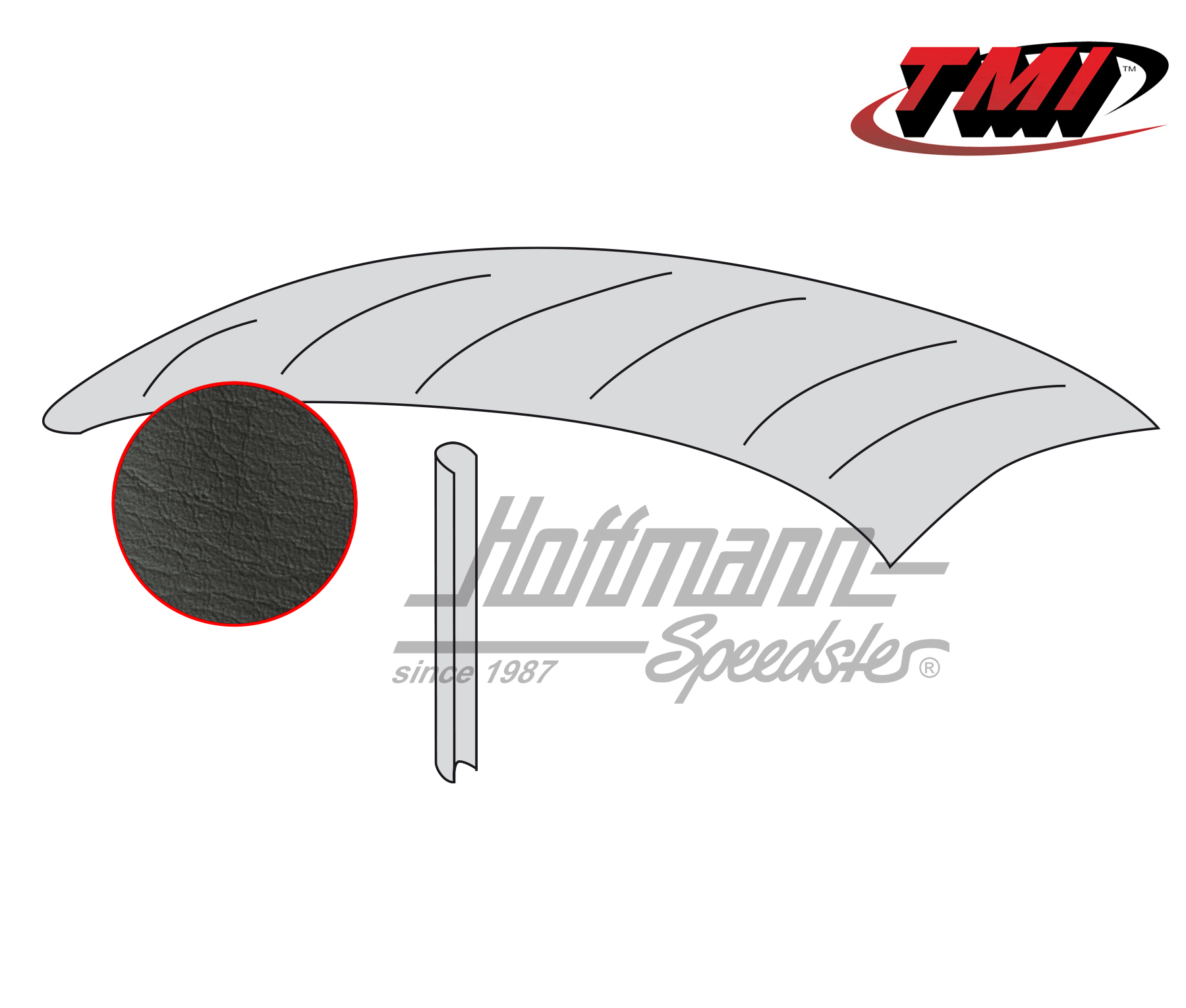 Ciel de toit, style origine, lisse, noir, 8.46-7.52 | 20-1114-49 | 055-7190-50