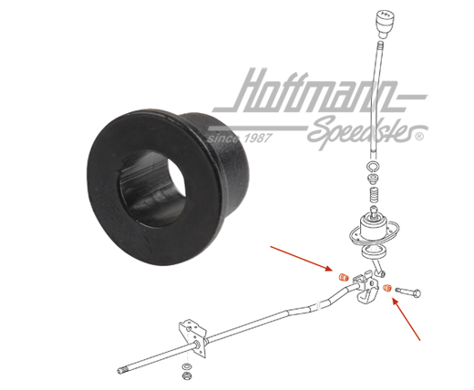 Douille, levier de vitesses avant, Bus T3/Golf | 171 711 166 | 170-2010-08