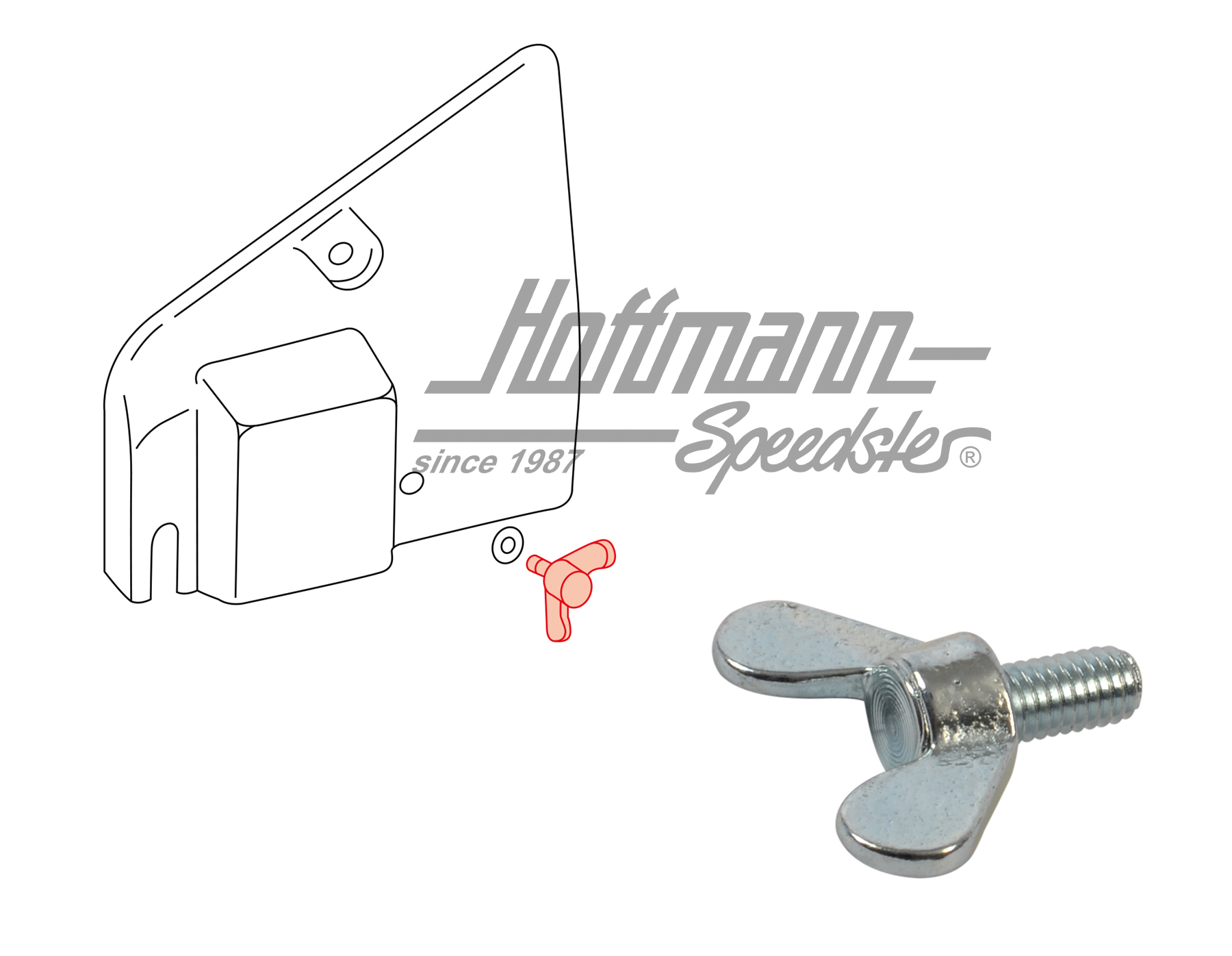 Vis à oreilles, couvercle, support de relais | 900 029 102 02 | 580-1150-24