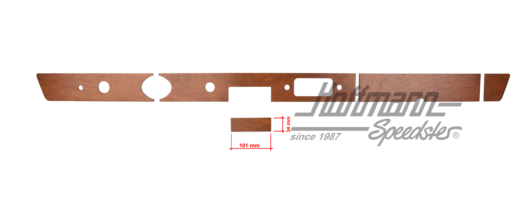 Écran, tableau de bord, 911, bois, 65-68 | 901 552 041 20 | 580-0010-50