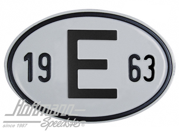 Plaque de nationalité "E", alu, avec année "1963" |  | 020-2403-63