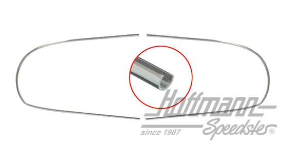 Cadre décoratif, aluminium, lunette arrière, Cabriolet, 8.57-7.62 | 151 853 355 A | 020-5648