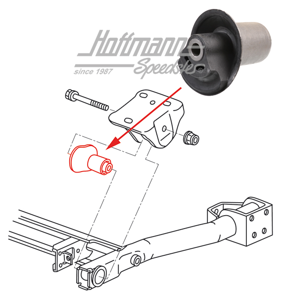 Support en caoutchouc, train arrière, Golf 2 | 191 501 541 | 204-9030