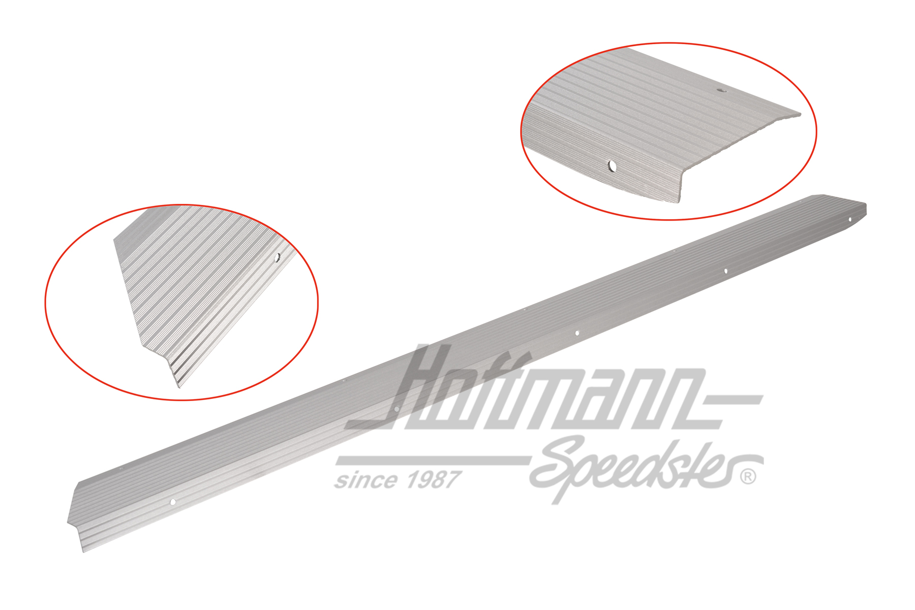 Couvre de bas de marche, alu, 911, 65-73, gauche                                                    